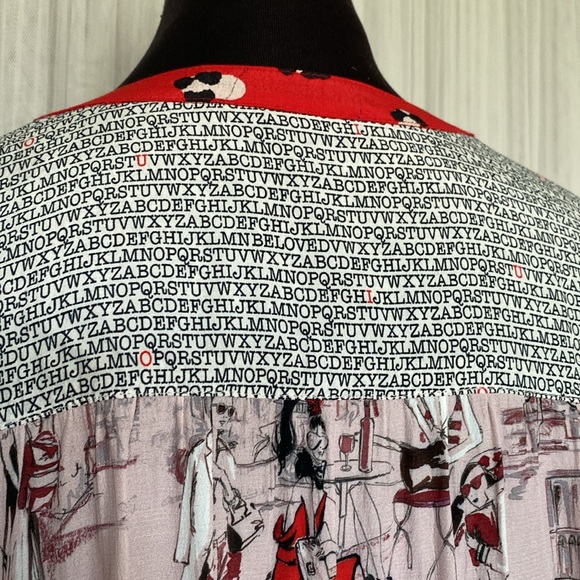 REDUCED!!Novelty prints, long sleeves blouse by “OUI” casual, work! Size 12 - Picture 7 of 17